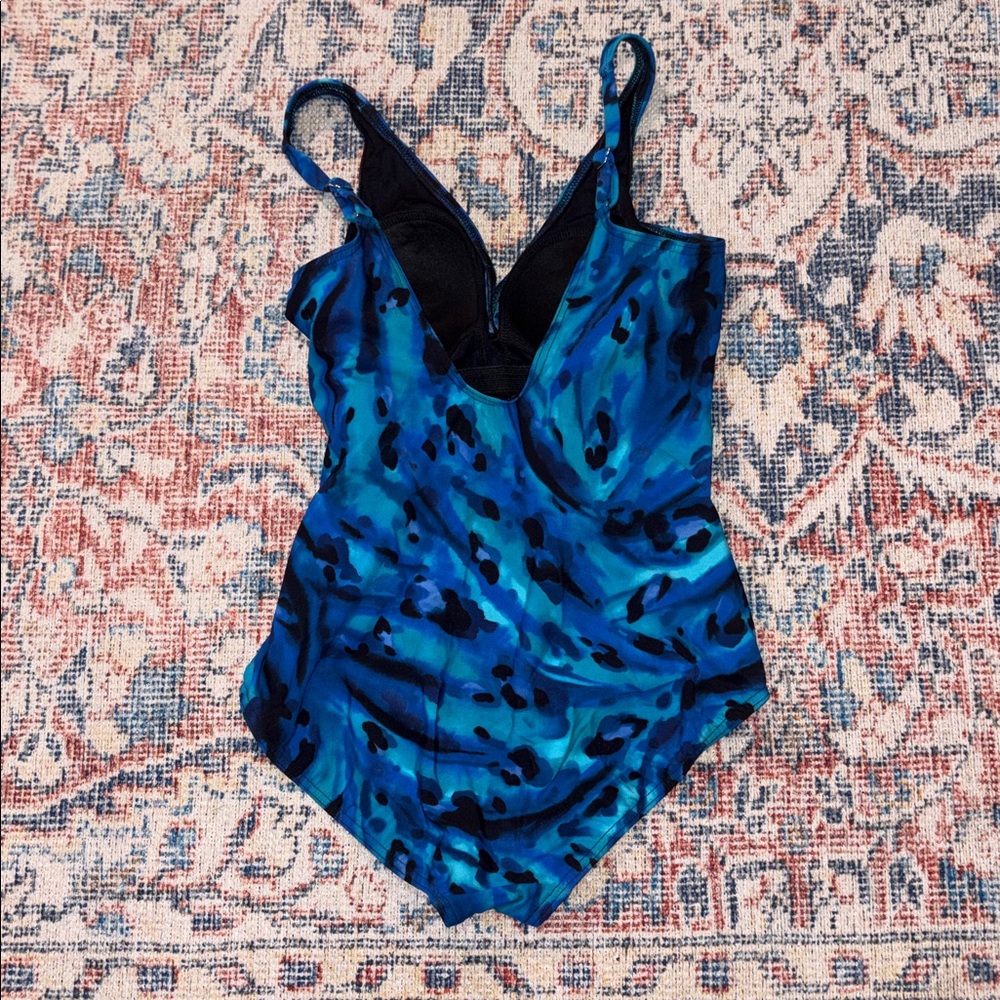 Miraclesuit Oceanus One Piece Swimsuit SZ 10 EUC - Picture 2 of 4